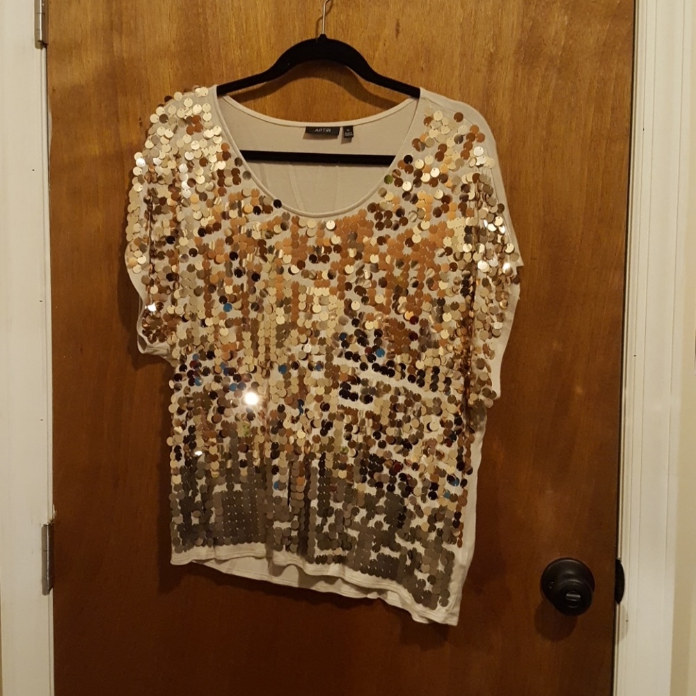 Apt. 9 Gold Shimmer Top